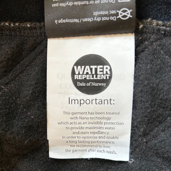 Dale of Norway Vest Olive Green Wool/Brown Quilted Zip Water Repellent-Women's S - Picture 8 of 12